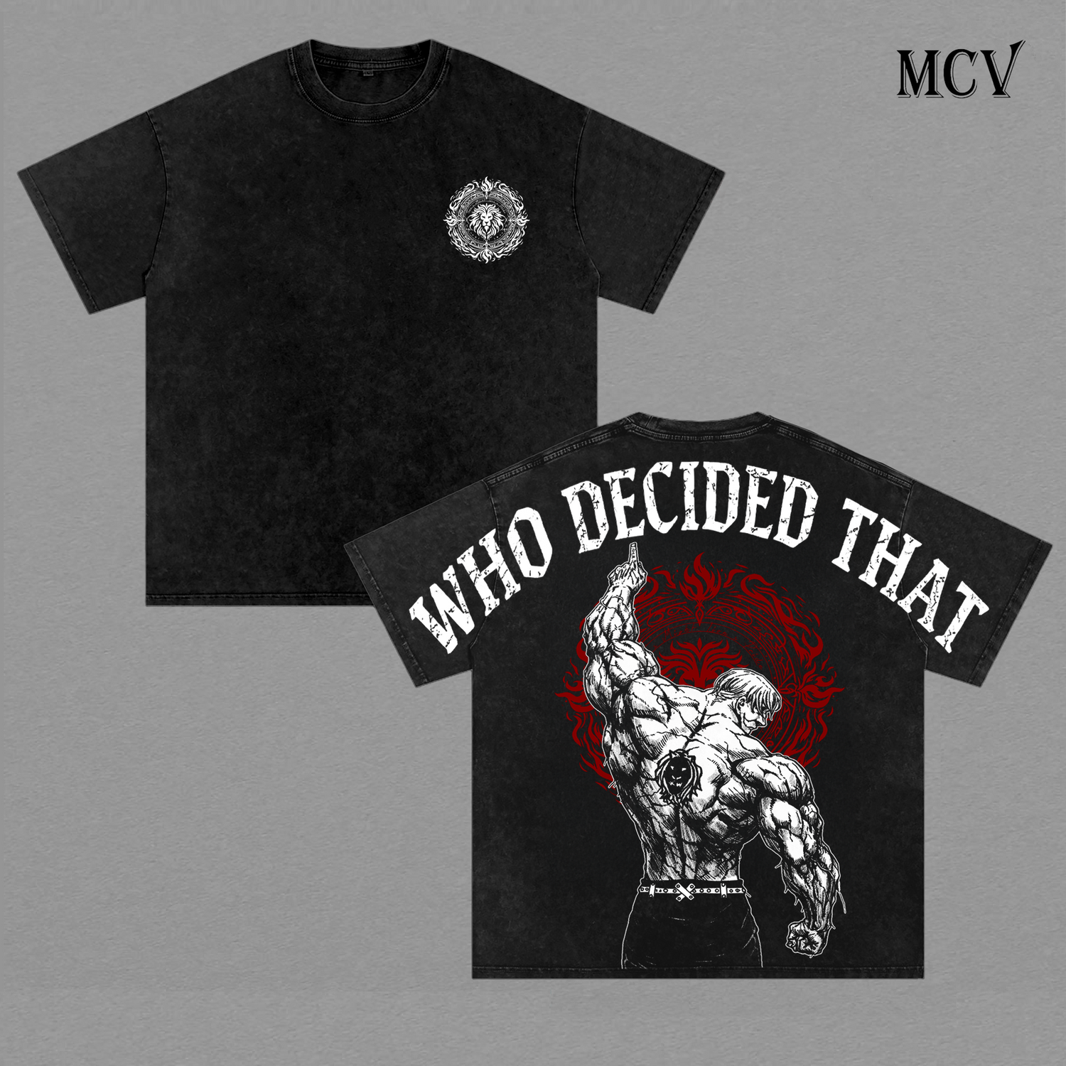 Escanor The Lion Sin Vintage Washed T-Shirt, Sunshine Power Anime Graphic Tee, Seven Deadly Sins Pride Warrior Streetwear Heavy Cotton