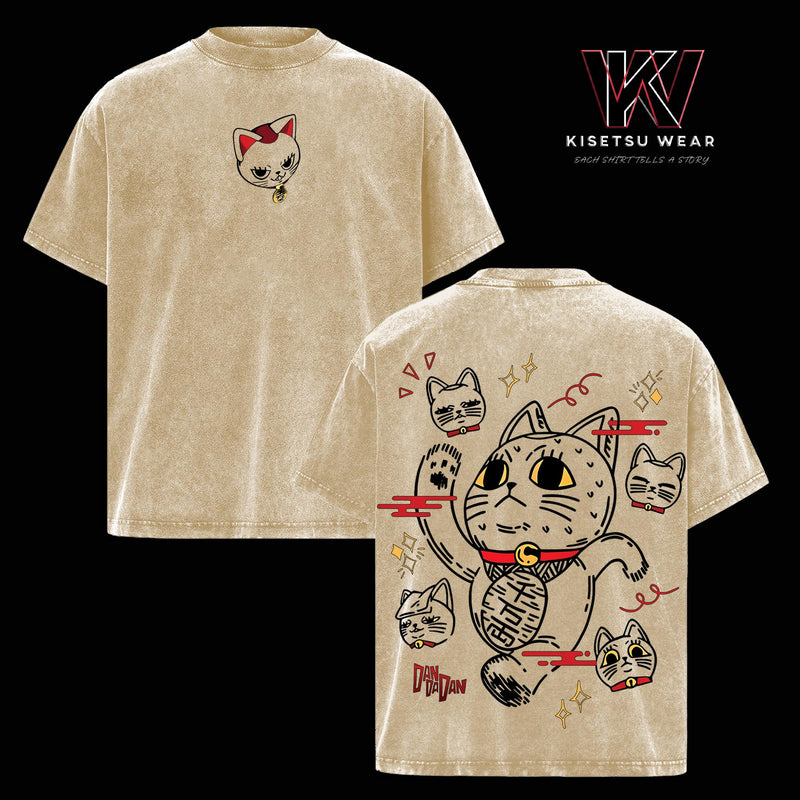Turbo Granny T-Shirt Dandadan Anime Graphic Tee Acid Washed Oversized Soft Cotton Shirt Streetwear Creepy Aesthetic Shirt Gift for Manga Fans