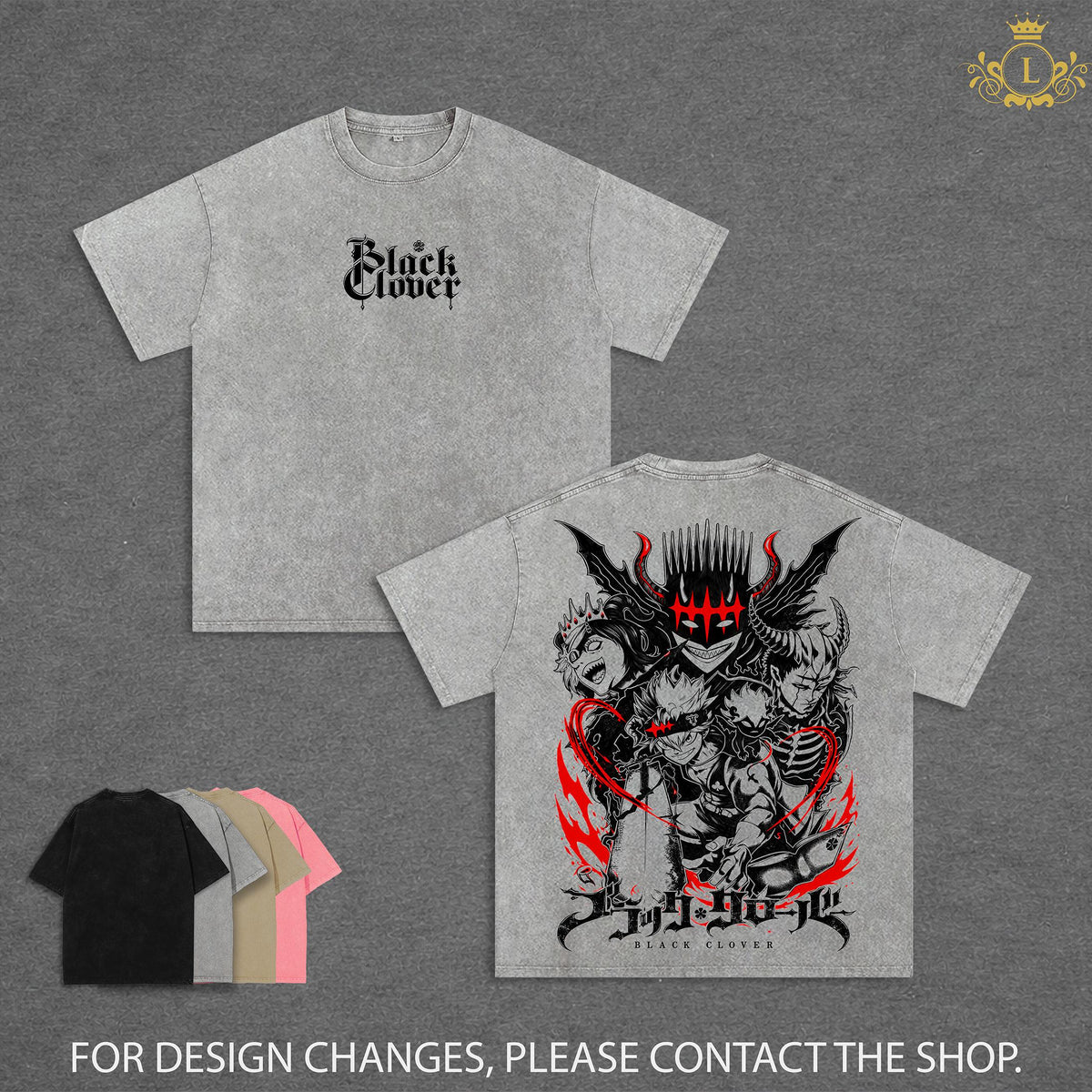 Asta Black Clover Ss 2 Tee – Asta Vintage Washed Tee| Anti-Magic Devil Power | Black Bulls | Black Clover Season 2 2026 Anime Manga Graphic | Premium Heavyweight 350gsm Cotton Oversized Unisex Streetwear