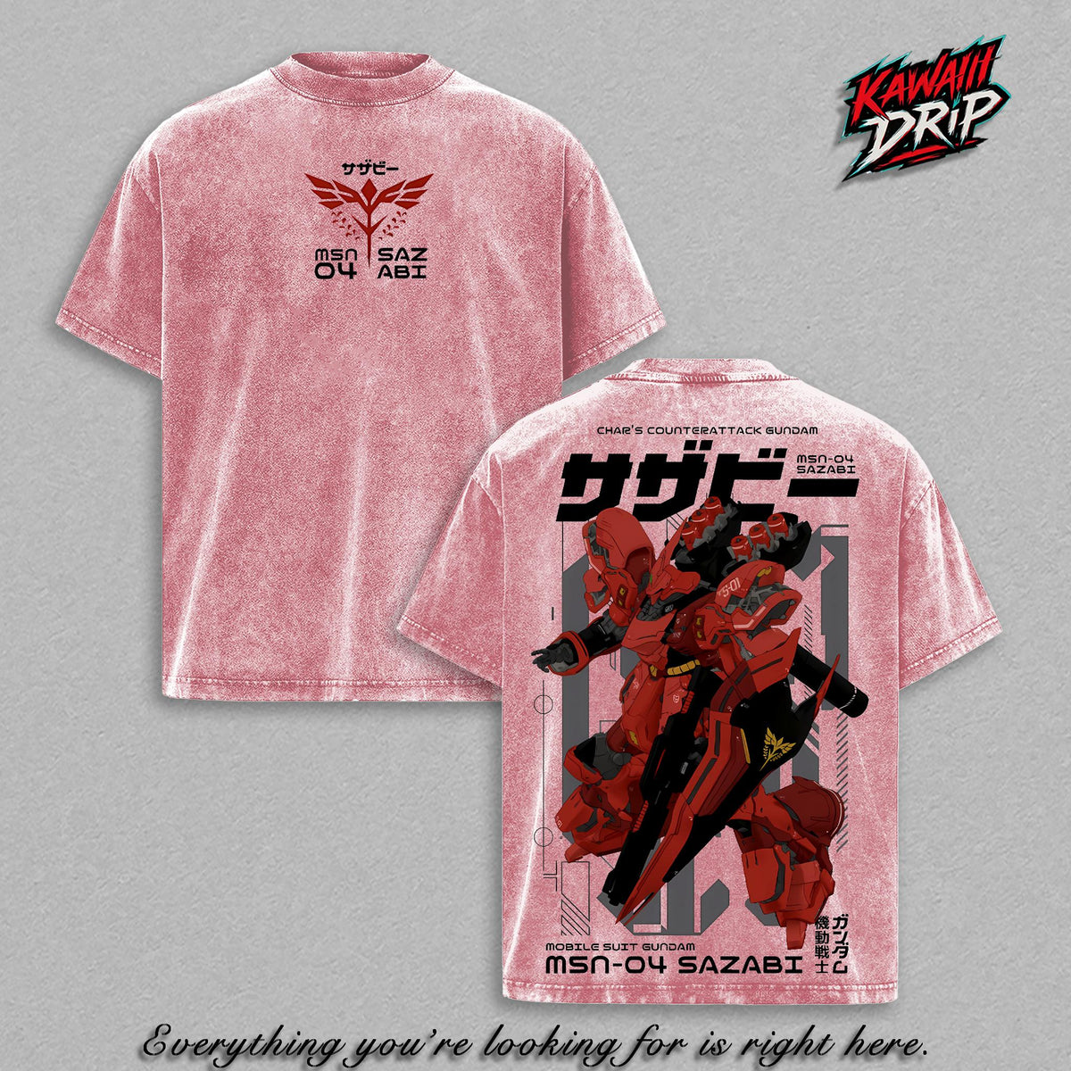 MSN-04 Sazabi Gundam T-Shirt, Mobile Suit Gundam Graphic Tee, Char's Counterattack Shirt, Mecha Anime Streetwear T-Shirt, Vintage Graphic Tee, Sazabi Back Print Shirt, Graphic Tee, Gundam Mecha Apparel, Trendy Streetwear Anime Merch, Soft Casual T-Shirt
