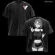 Dandadan Momo Ayase Anime Double Printed Vintage Washed Tee Unisex Oversize Heavyweight Cotton T-shirt for Anime Fans and Lovers