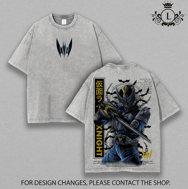 Kamen Rider Knight Oversized Tee | Vintage Tokusatsu Streetwear | Superhero Manga Graphic Shirt | Heavyweight Cotton Oversized Tee | Dark Aesthetic Otaku Apparel | Unisex Anime Streetwear | Trending Streetwear 2025