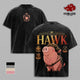 Hawk -7DS Seven Deadly Sins Gluttony Pig Mascot Double Printed Tee, Stone Wash Streetwear For Men, Heavyweight Unisex Oversized Shirt, Gift For Anime Fans
