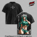 Nelliel Tu Odelschwanck - Bleach Vintage Washed Anime T-Shirt Graphic Tee Oversized Heavyweight Cotton Shirt Unisex Manga Streetwear Top Gift for Bleach Fans