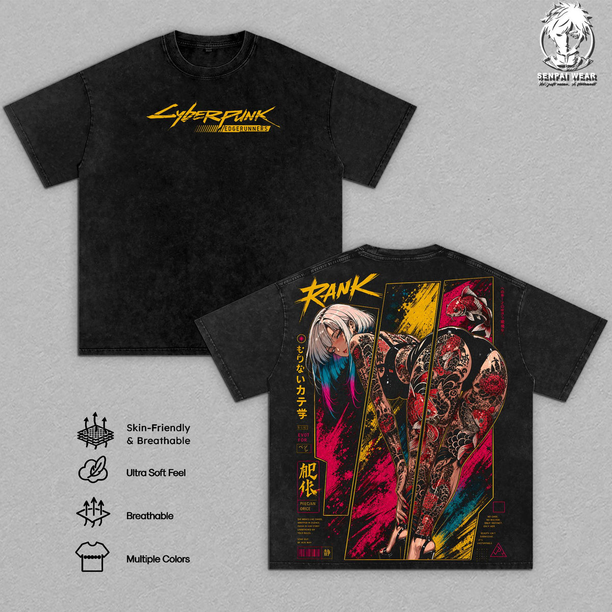 Lucy Cyberpunk 2077 Vintage Washed T-Shirt
