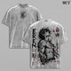 Eren Yeager Attack on Titan Vintage Washed Tee – Eren Yeager Gothic Tattoo Art T-Shirt | Japanese Irezumi Blackwork Graphic Tee | Heavy Cotton Unisex Oversized Streetwear Top | Founding Titan Anime Manga Graphic Tee
