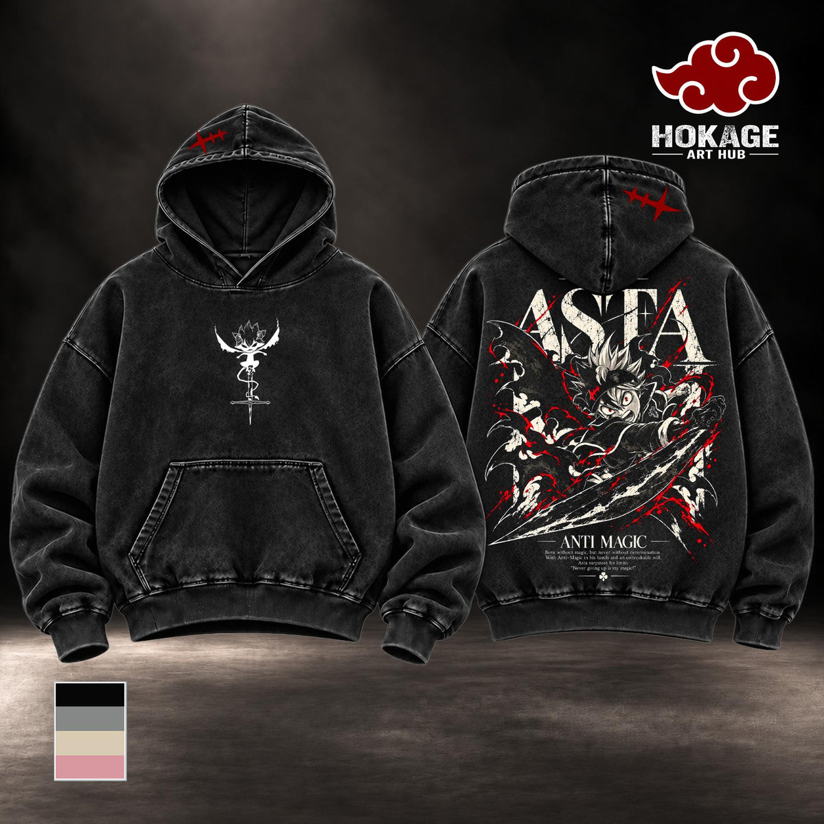 Asta Black Clover Season 2 Hoodie, Sweatshirt, T-Shirt & Tank Top – Anti-Magic Devil Power Black Bulls 2026 Anime Manga Graphic | Vintage Washed Heavy Cotton Oversized Unisex Streetwear