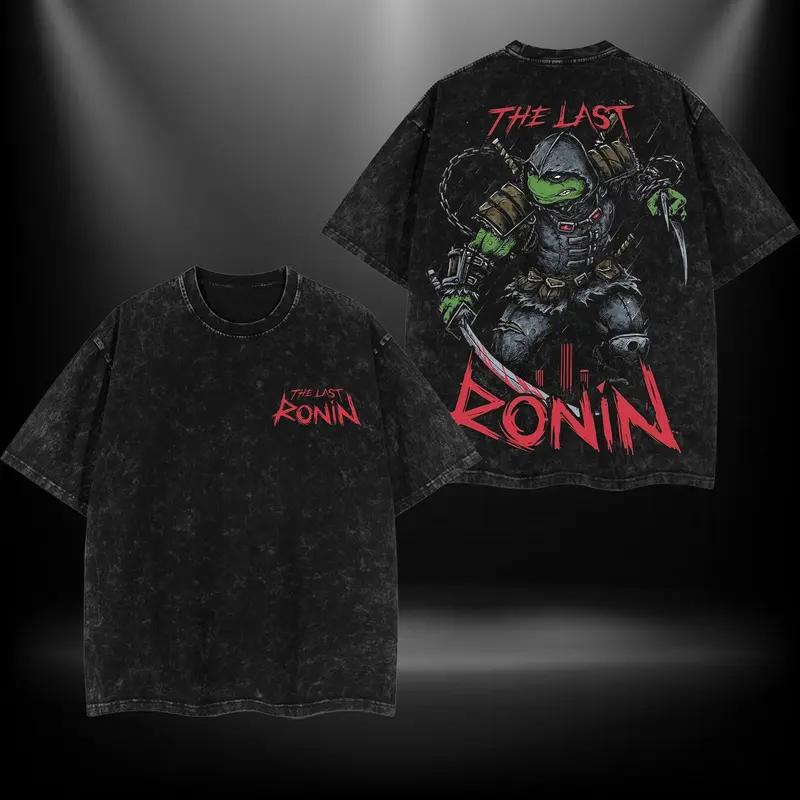 Michelangelo Mikey The Last Ronin Ninja Turtles Menswear Gift for movie fans Top Apparel Classic Seamless Simple Straight Man designer shirts Men's Regular Fit Floral Print Tee