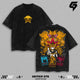 Yami Yugi Duel Monsters Oversized Tee | Yu-Gi-Oh Anime Double Printed Washed Shirt | Unisex Manga Washed Heavyweight Cotton | Egyptian God Cards Vintage Top | Dark Magician Pharaoh Aesthetic Streetwear