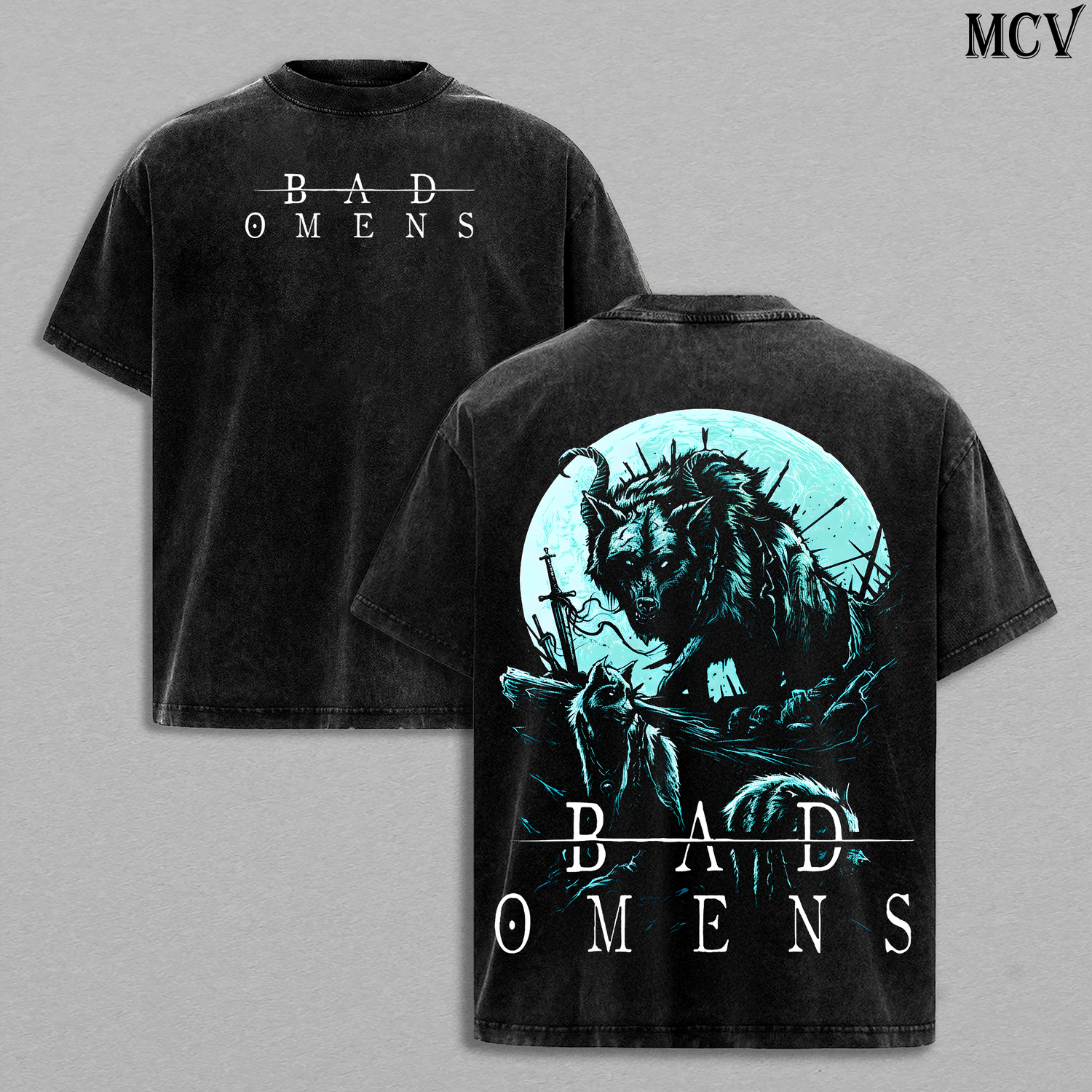 Bad Omens Vintage Washed T-Shirt, Metalcore Band Oversized Tee, Heavy Cotton Shirt