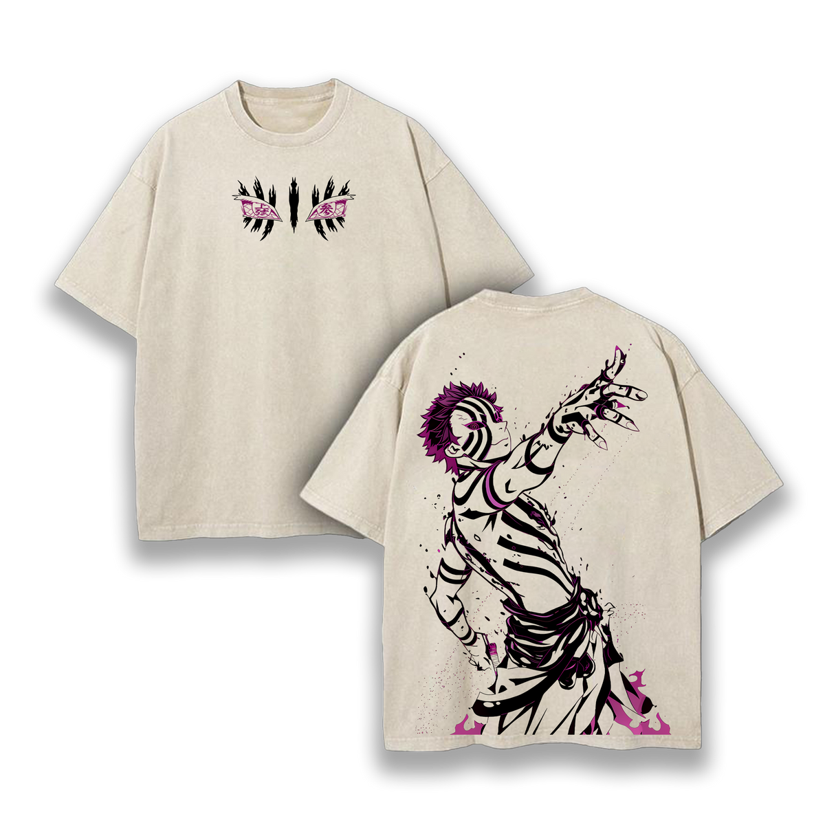 Akaza - Demon Slayer Infinity Castle Washed T-Shirt