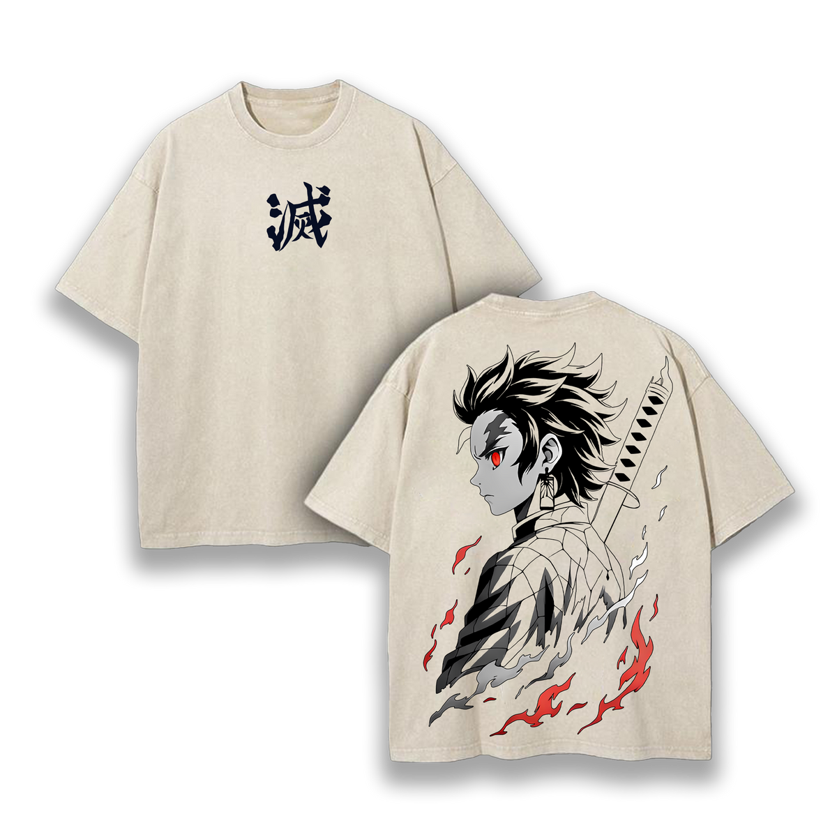 Tanjiro Kamado - Demon Slayer Infinity Castle Arc Washed T-Shirt
