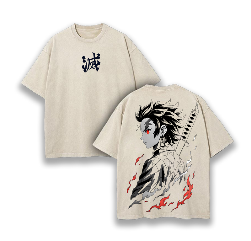 Tanjiro Kamado - Demon Slayer Infinity Castle Arc Washed T-Shirt