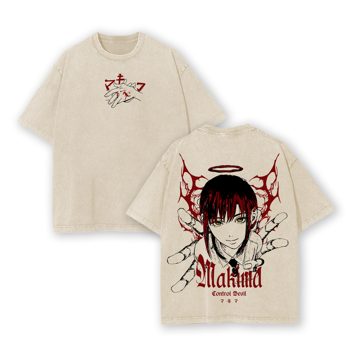 Makima Chainsaw Man Tee Washed