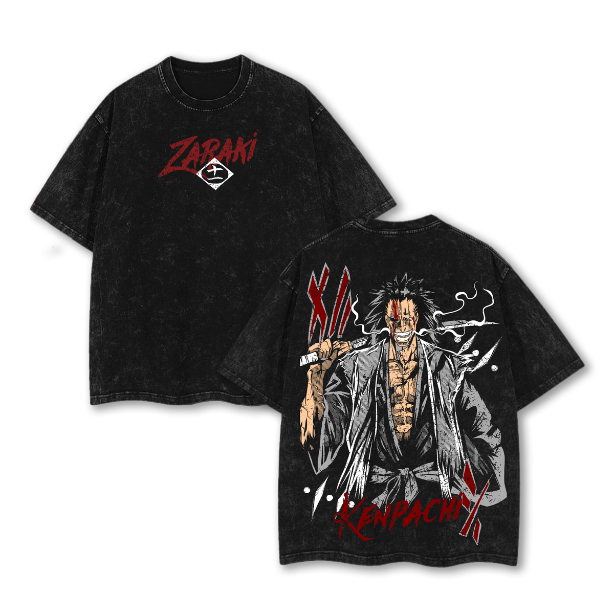 Kenpachi Zaraki T-Shirt – Bleach Vintage Washed