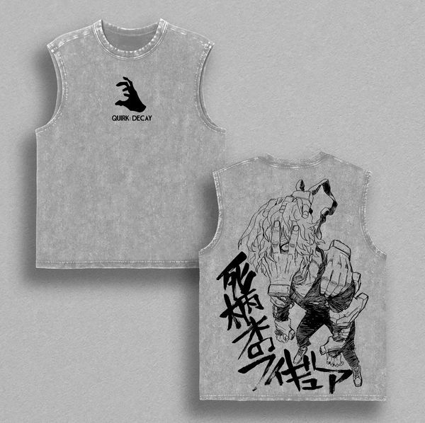 Shigaraki Tomura x My Hero Academia T-Shirt Washed , Quirk Decay Anime Tee, Vintage Washed Oversized Streetwear, Japanese Manga Graphic Shirt, BNHA Villain Apparel