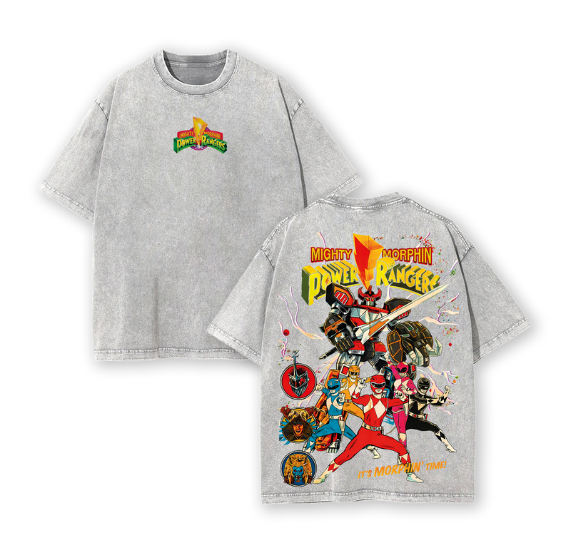 Mighty Morphin Power Rangers T-Shirt – Movie & Game Superhero Graphic Tee