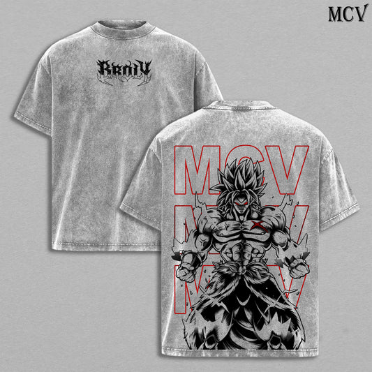 Broly DBZ Tee – Broly Vintage Washed T-Shirt | Legendary Super Saiyan | Berserk Saiyan Anime Manga Graphic Tee | Heavy Cotton Unisex Oversized Streetwear Top