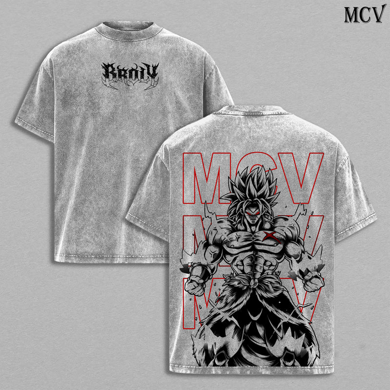 Broly DBZ Tee – Broly Vintage Washed T-Shirt | Legendary Super Saiyan | Berserk Saiyan Anime Manga Graphic Tee | Heavy Cotton Unisex Oversized Streetwear Top