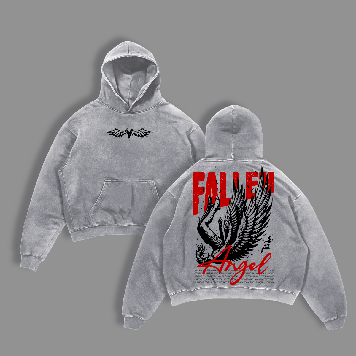 Fallen Angel Shirt Vintage Washed Tee / Hoodie / Sweatshirt | Dark Aesthetic Graphic Tee | Angel Wing Streetwear | Grunge Oversize Shirt for Men Women Jesus Apparel  Christian Based Clothing