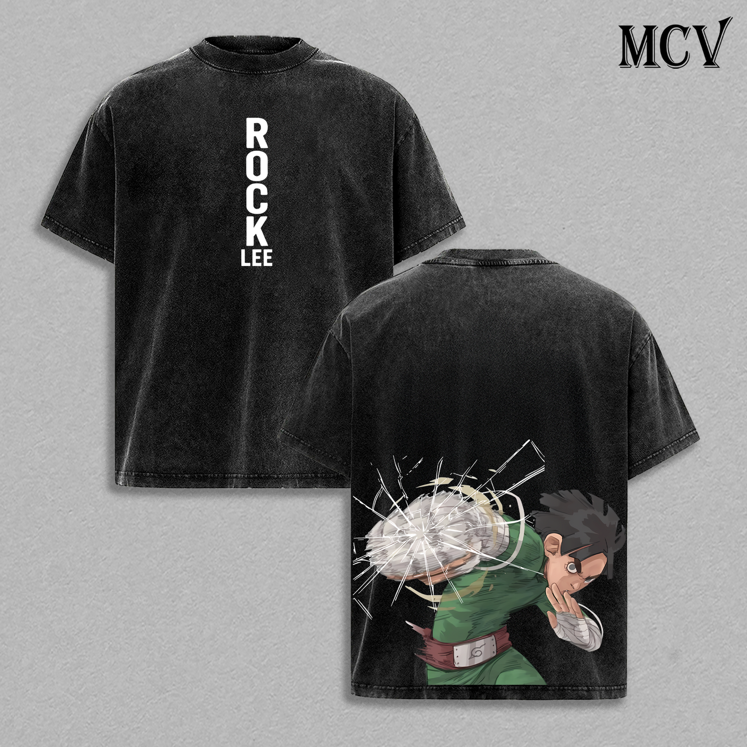 Rock Lee T-Shirt, Naruto Anime Tee, Hard Work Taijutsu Graphic Vintage Washed Tee