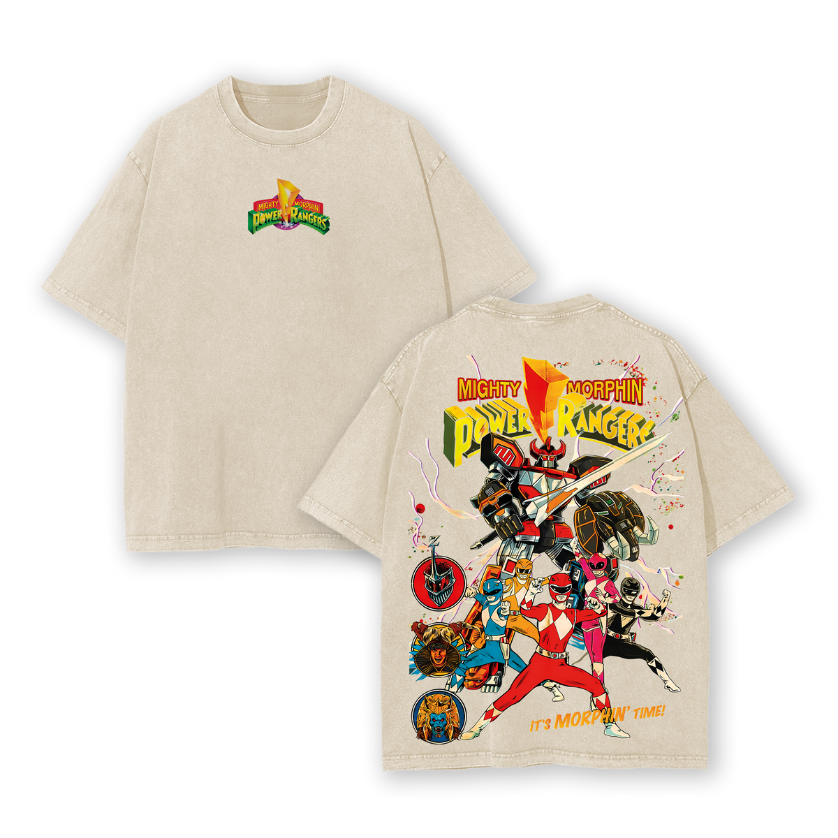 Mighty Morphin Power Rangers T-Shirt – Movie & Game Superhero Graphic Tee
