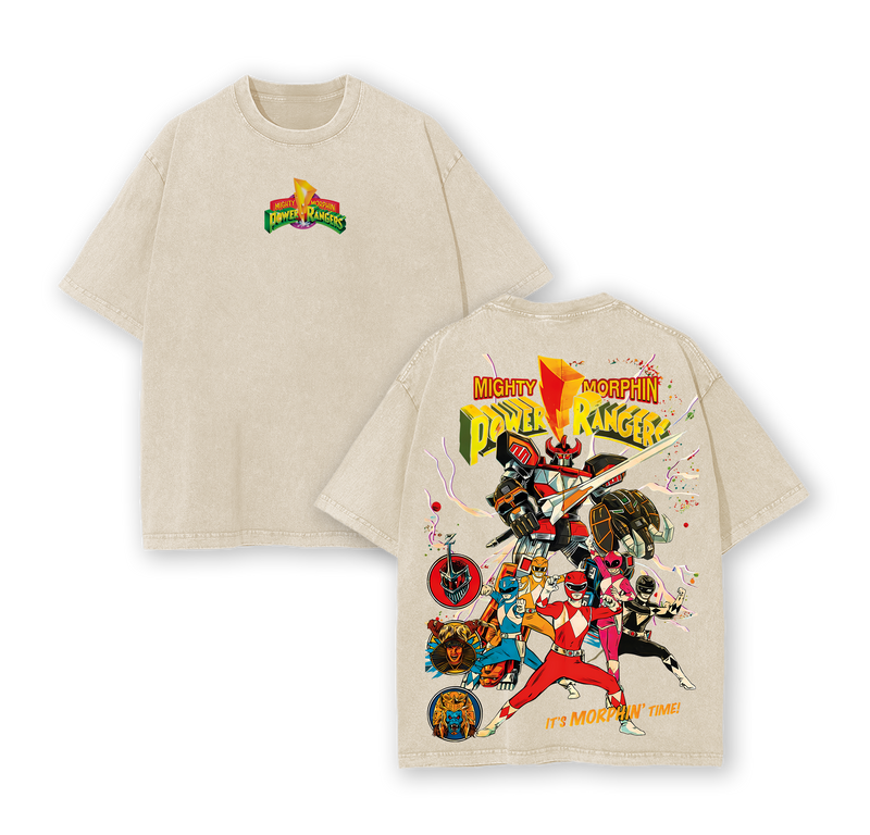 Mighty Morphin Power Rangers T-Shirt – Movie & Game Superhero Graphic Tee