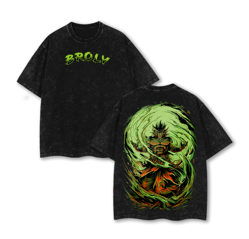BROLY - Dragon Ball Z Anime Washed T-Shirt