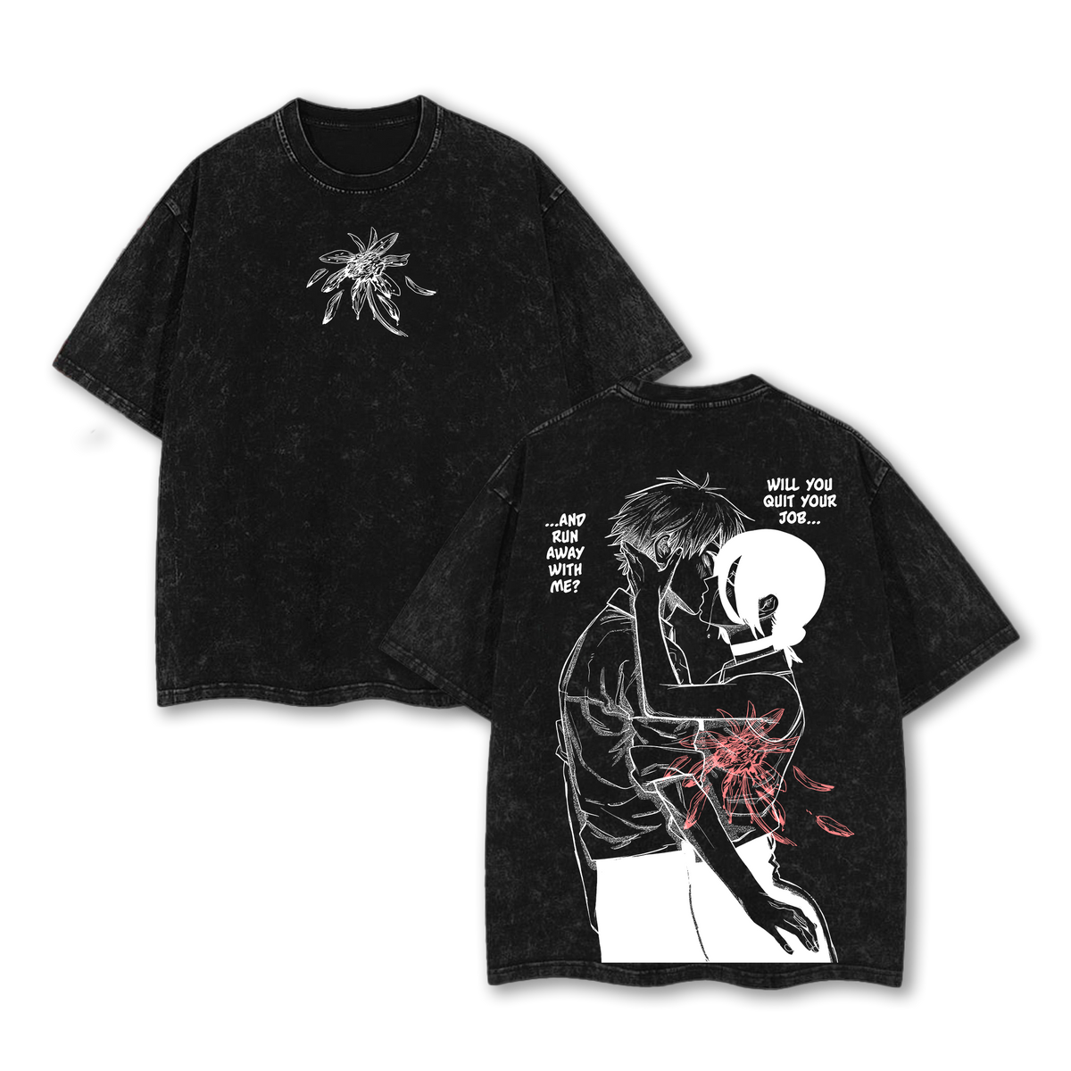 Denji vs Reze Chainsaw Man Tee Washed – The Movie Reze Arc Vintage Oversized