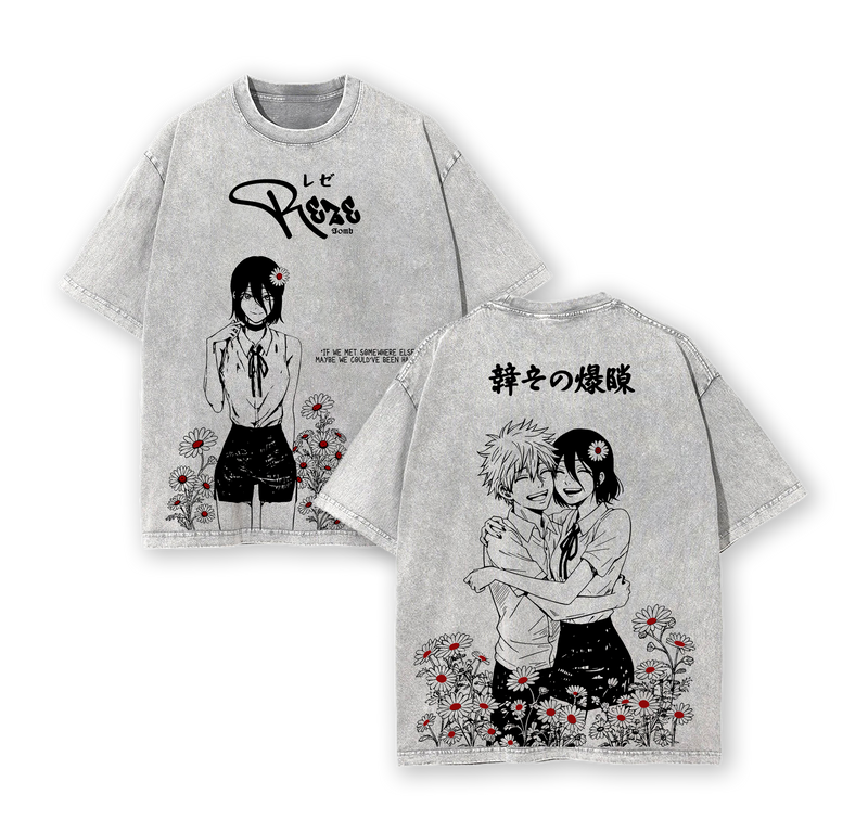Denji x Reze - Chainsaw Man Tee Washed