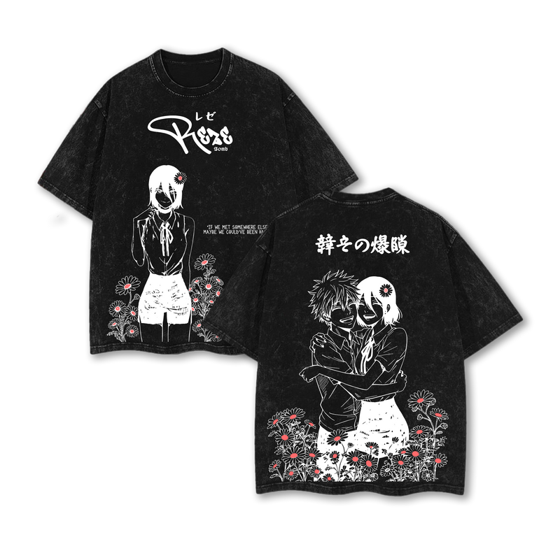 Denji x Reze - Chainsaw Man Tee Washed
