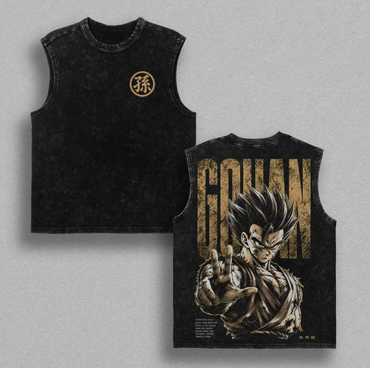 ''Gohann'' DBZ Vintage Washed T Shirt, Beast ''Gohan'' Anime Graphic Tee, Oversized Heavyweight Cotton Streetwear Top Tshirt, Gift for DBZ Fans Men & Women