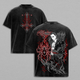 Chrollo Lucilfer Phantom Troupe Hunter x Hunter Washed T Shirt | Anime Graphic Tee | Japanese Manga Streetwear | Heavy Cotton Oversized Shirt for Anime Fans