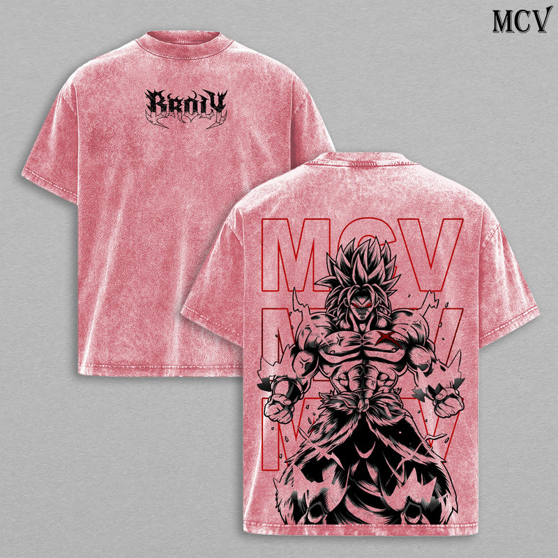 Broly DBZ Tee – Broly Vintage Washed T-Shirt | Legendary Super Saiyan | Berserk Saiyan Anime Manga Graphic Tee | Heavy Cotton Unisex Oversized Streetwear Top