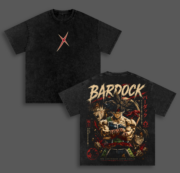 Bardock Legendary Super Saiyan Warrior DBZ Anime Graphic Vintage Shirt, Saiyan Elite Battle-Hardened Rage Awakened Heavyweight Washed Cotton Anime Tee T-Shirt