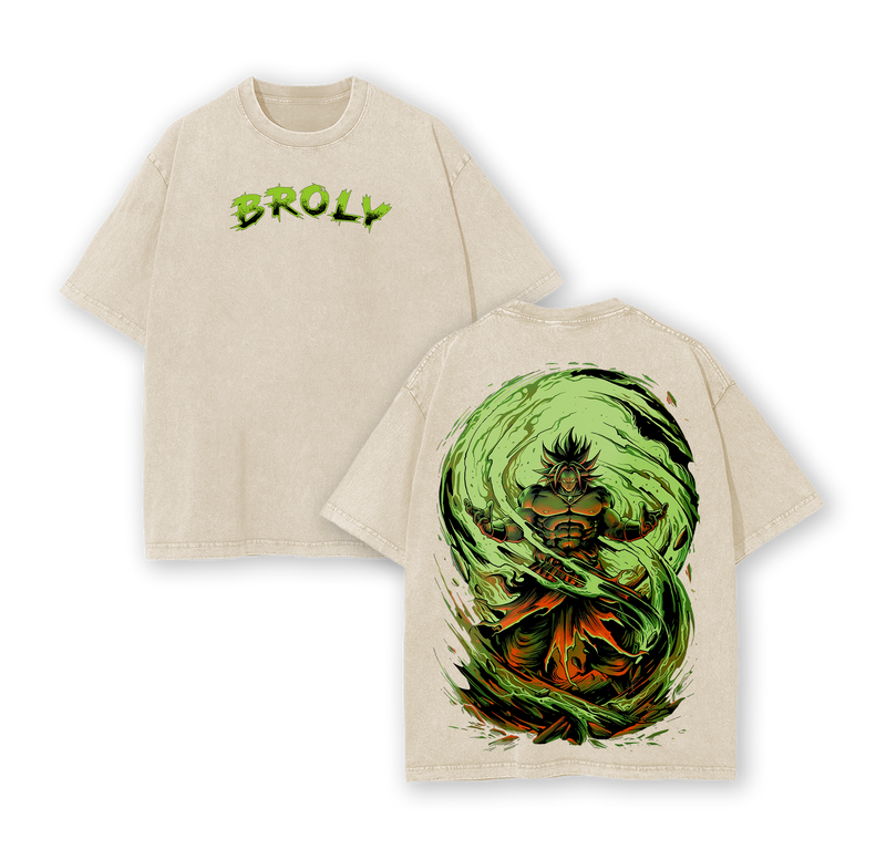 BROLY - Dragon Ball Z Anime Washed T-Shirt