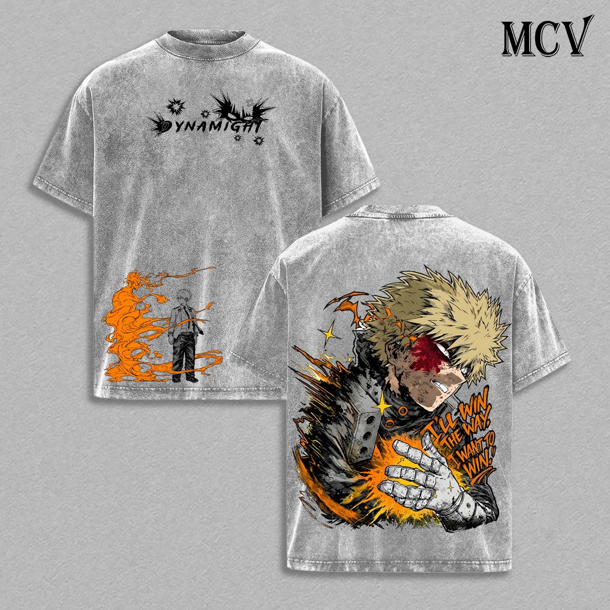 Katsuki Bakugo T-Shirt, My Hero Academia Anime Tee, Explosion Power Graphic Vintage Washed Tee