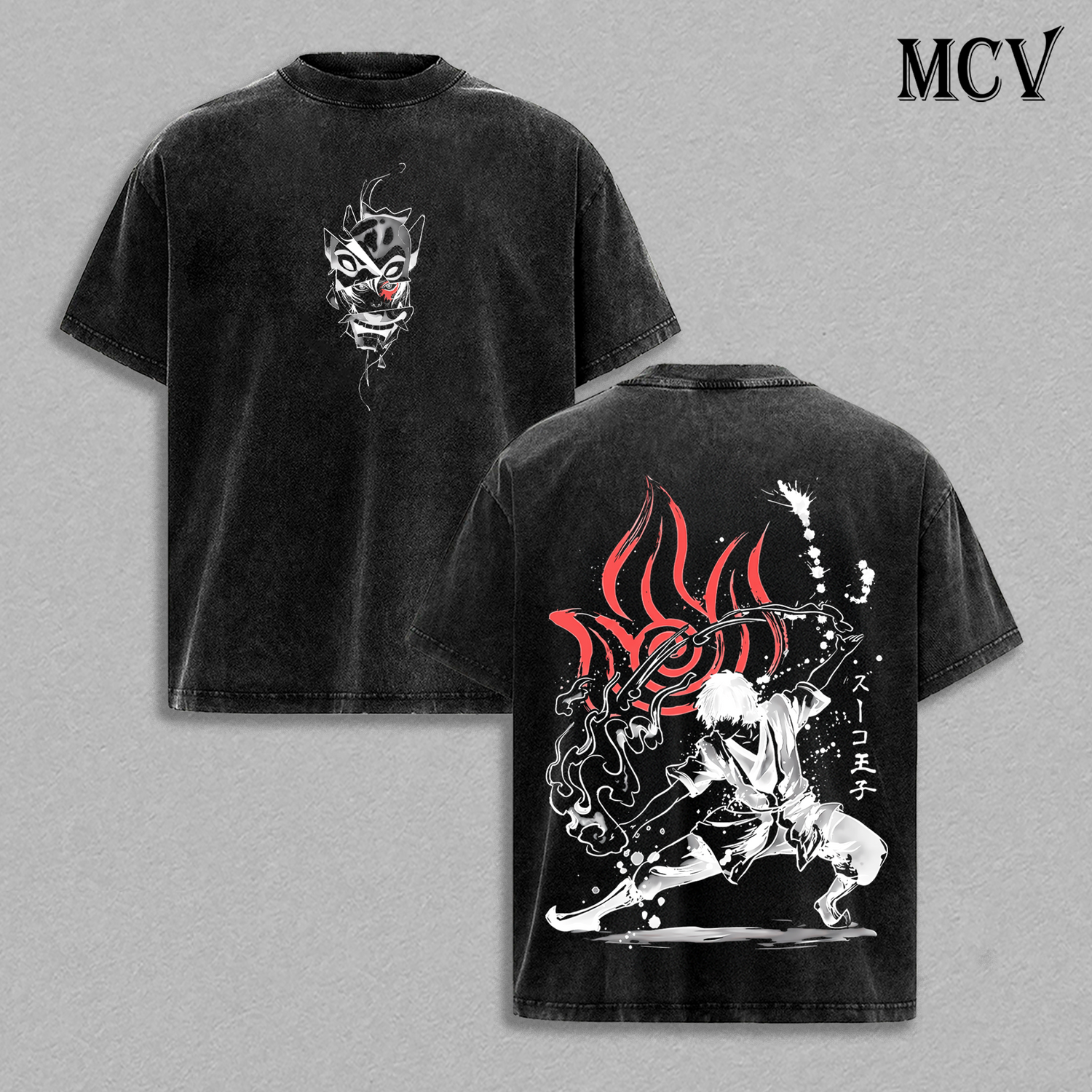 Zuko T-Shirt, Avatar The Last Airbender Anime Tee, Fire Nation Redemption Graphic Vintage Washed Tee