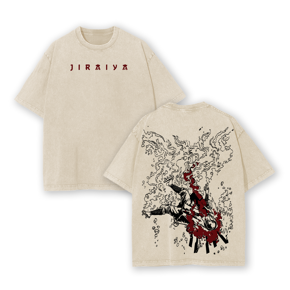 Jiraiya Vintage Washed Oversized T-Shirt – Naruto