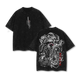 Vintage Tanjiro Kamado Washed T-Shirt, Double Sided Oversized Graphic Tee, Anime Streetwear Inspired By Demon Slayer Hero