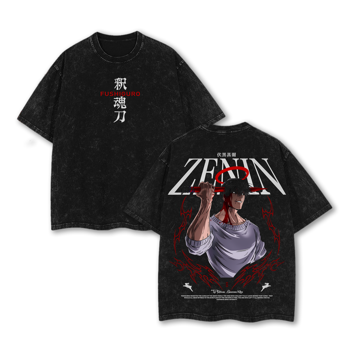 Toji Fushiguro Zenin Clan Jujutsu Kaisen Washed T Shirt | Sorcerer Killer Anime Graphic Tee