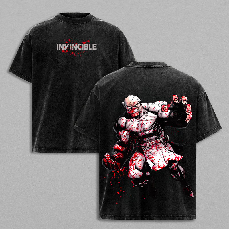 Limited Edition INVINCIBLE Season 3 Mark Grayson Conquest Anime Double Printed Oversize Lightweight Washed Tee, Gift For Invincible Fan