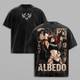 Albedo Anime T Shirt, Overlord Graphic Tee, Albedo Waifu Shirt, Japanese Anime Streetwear, Vintage Washed Black Tee