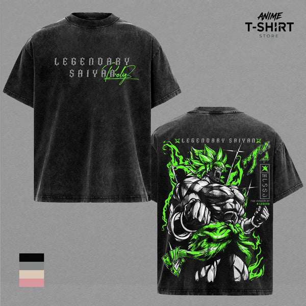 Broly - DBZ Legendary Super Saiyan DBZ Vintage Washed Shirt Anime Graphic Tee Gift for DBZ Fans