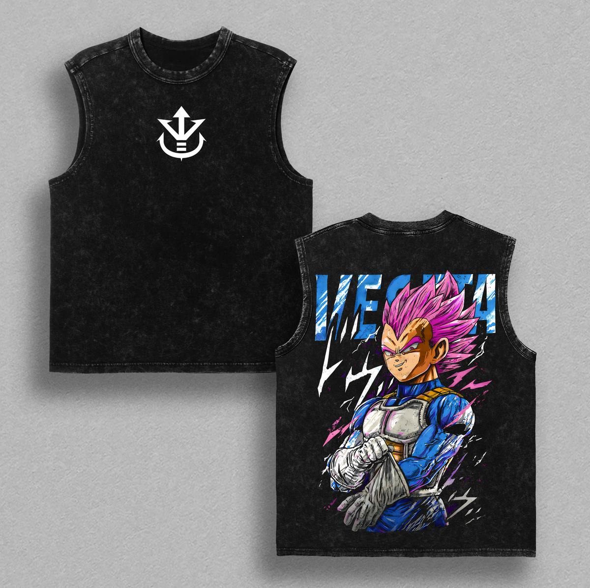 Elite Saiyan Warrior Vintage Washed T-Shirt, DBZ Inspired Power Graphic Tee, Oversized Streetwear Shirt