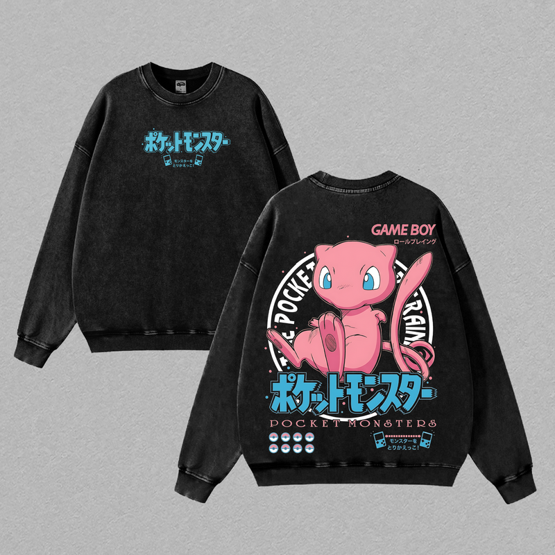 Vintage Mew Anime Graphic T-Shirt – Unisex Oversized Heavyweight Cotton Tee