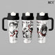 Eren Yeager & Mikasa Ackerman - Attack on Titan Anime - Red Scarf Manga Romance Embossed Raised Art - 17oz 24oz 30oz Insulated Tumbler, Stainless Steel Water Bottle, Straw Cup, Handle Travel Mug
