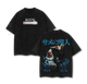 Denji & Beam Shark Fiend Graphic Tee | Chainsaw Man Vintage Washed Anime T-Shirt