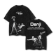 Denji x Reze Chainsaw Man Washed T Shirt | Tragic Love Anime Graphic Tee