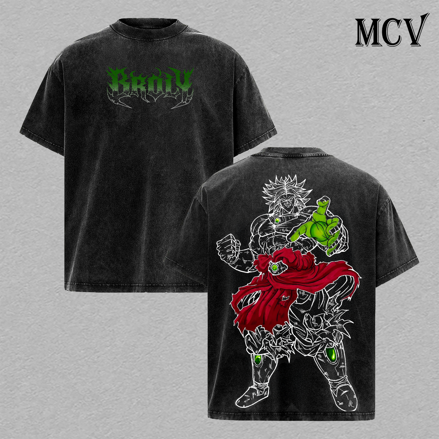 Broly T-Shirt, Dragon Ball Anime Tee, Legendary Super Saiyan Graphic Vintage Washed Tee